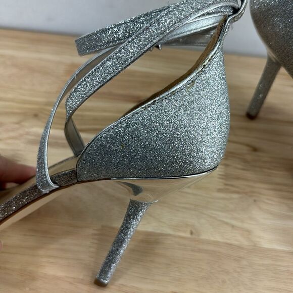 Michael Kors Astrid Stiletto Dress Heels- Two Tone Silver Pale Gold- Size 10M - Picture 7 of 8